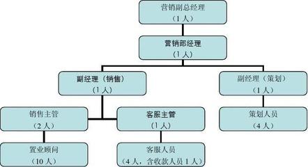 房地产开发公司营销部组织架构及薪酬方案